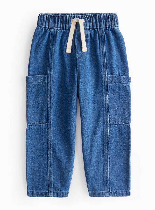Blue Pull-On Waist Denim Jeans 1-2 years