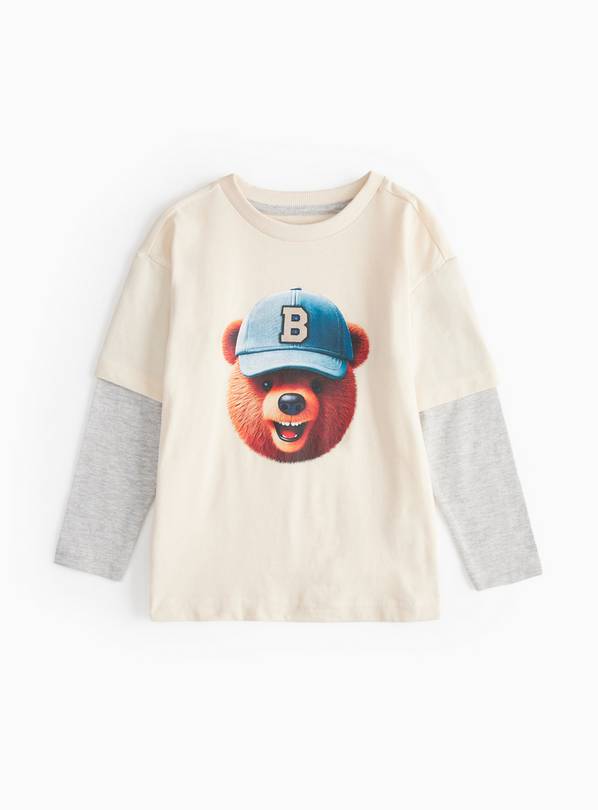 Bear Printed Long Sleeve T-Shirt 2-3 years