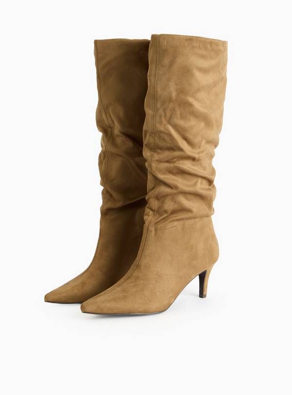 Sand Faux Suede Long Length Boots 3