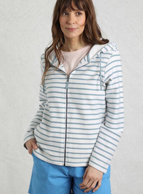 WEIRD FISH Catalina Striped Loopback Full Zip Hoody 12