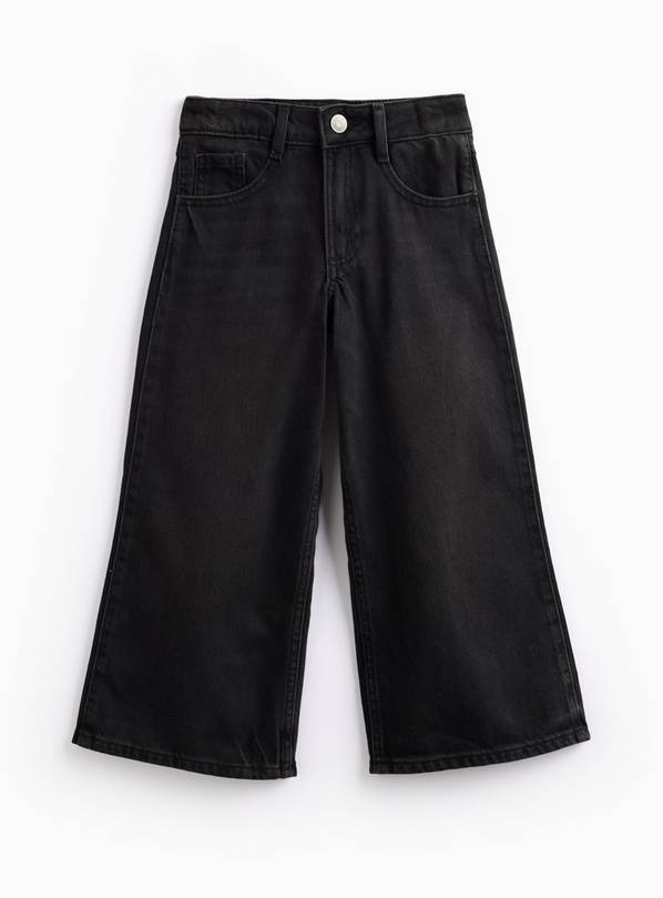 Black Denim Wide Leg Jeans 9 years