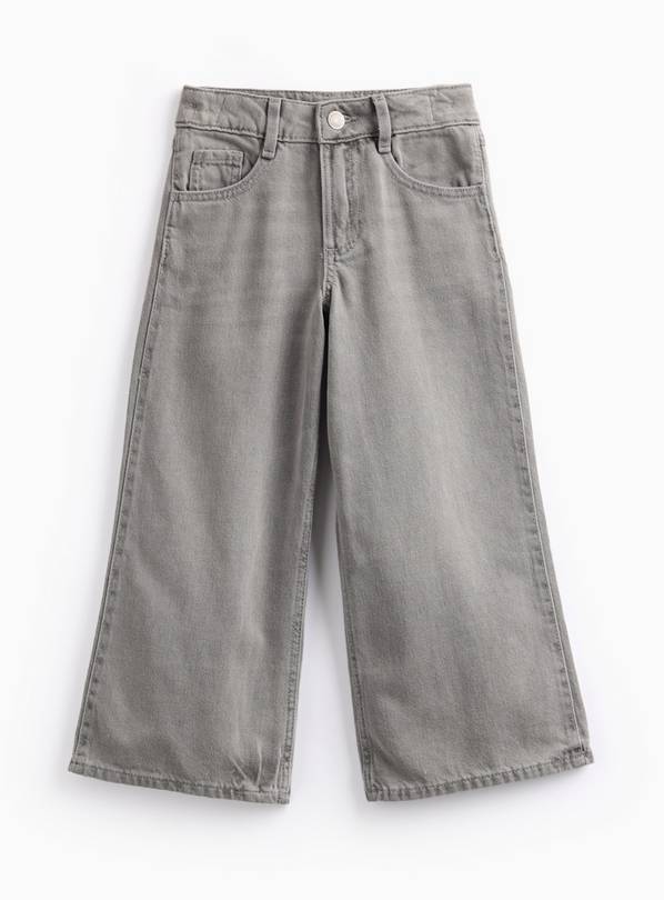 Charcoal Denim Wide Leg Jeans 11 years