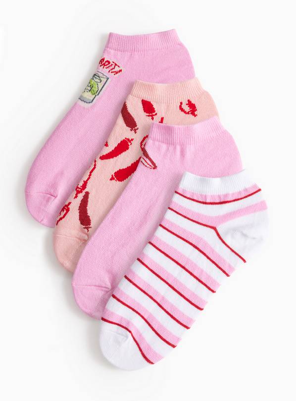 Spicy Margarita Print Trainer Socks 5 Pack  4-8