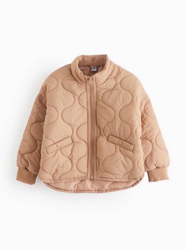 Stone Zip Through Quilted Jacket 9-10 years