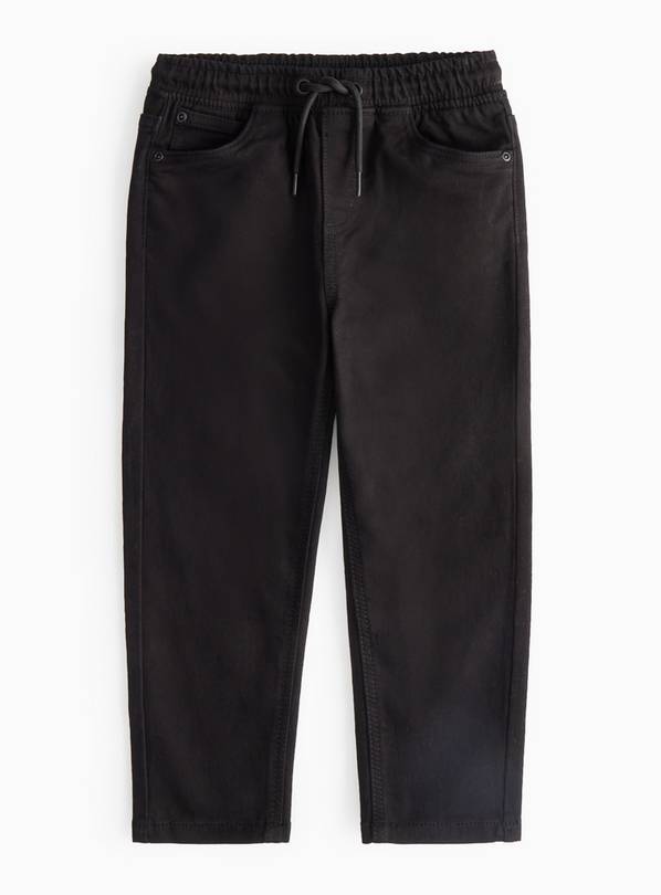 Black Stretch Denim Loopback Jeans 14 years