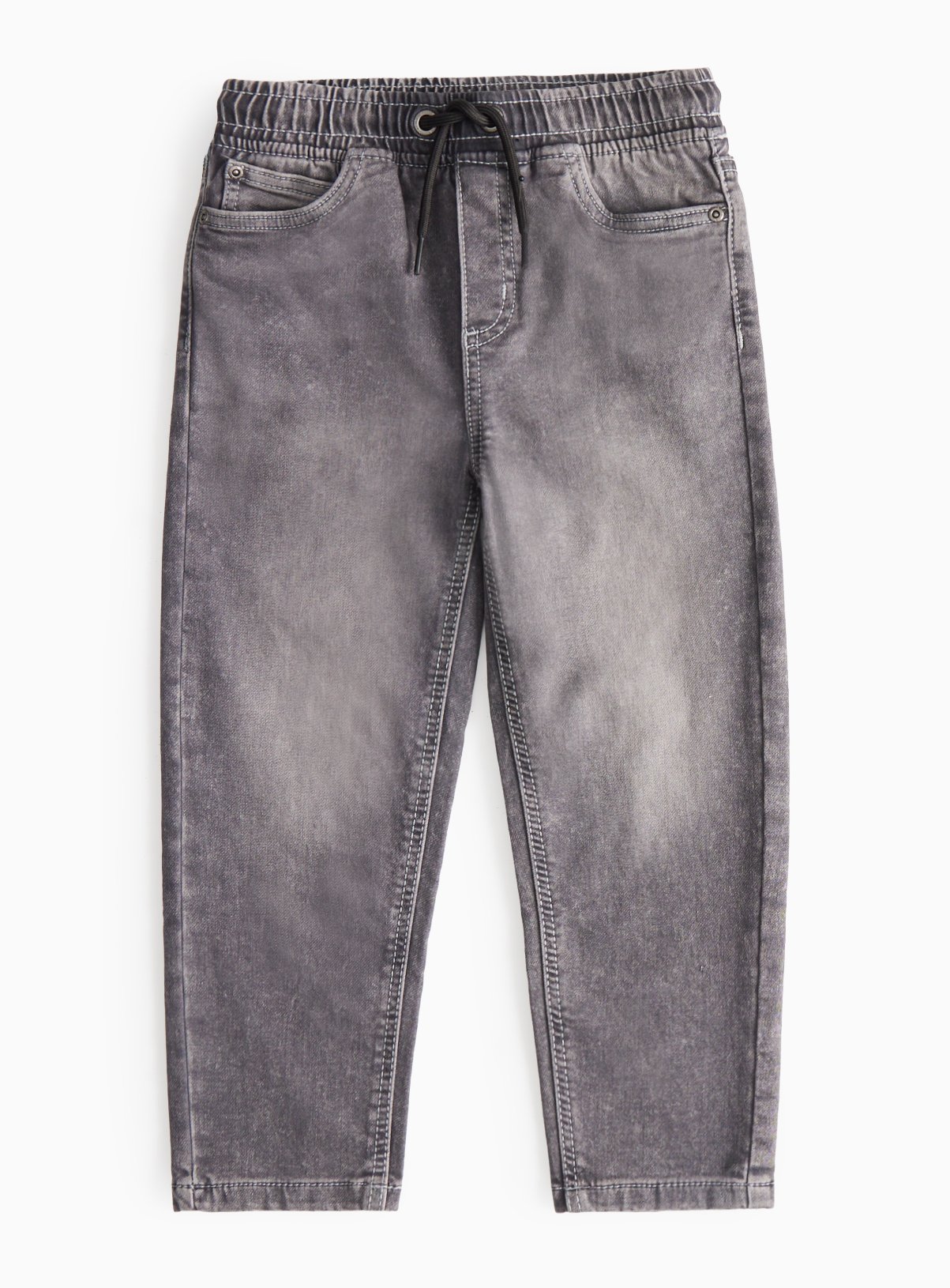 Charcoal Charcoal Stretch Denim Loopback Jeans (8 Years) - Tu by Sainsbury's