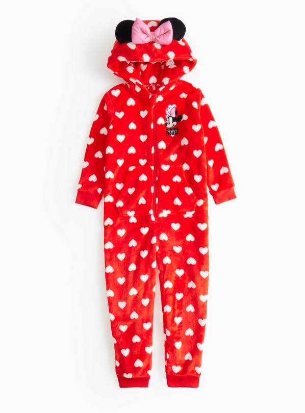 Minnie Mouse Red Printed Fleece All-In-One  3-4 years