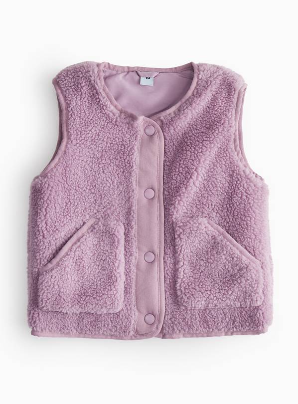 Purple Borg Fleece Gilet 4-5 years
