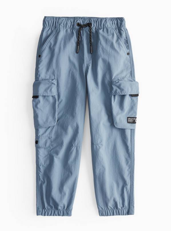 Blue Woven Cargo Trousers 7 years