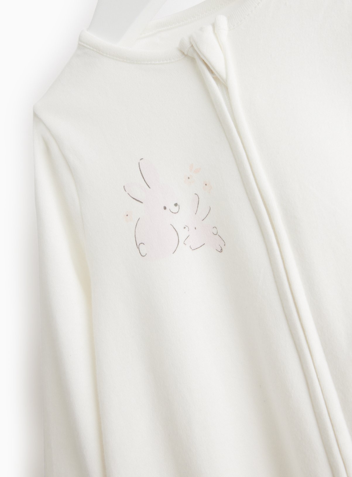 Pink Bunny Print Zip Sleepsuit 3 Pack 9-12 months - Image 2 thumbnail