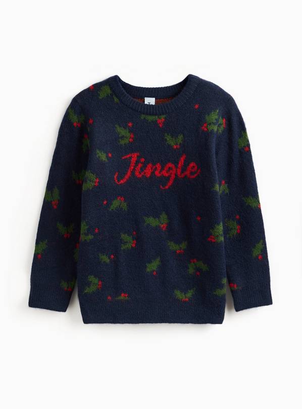Matching Family Kid's Christmas Mistletoe Knitted Jumper 8 years