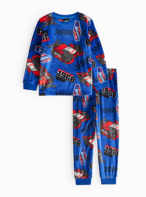 Hot Wheels Printed Blue Slinky Fleece Pyjamas 4-5 years