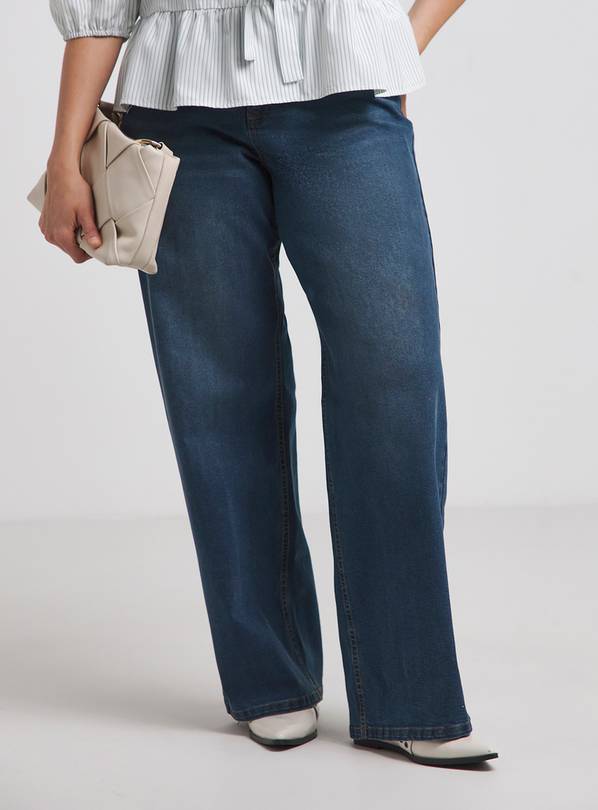 SIMPLY BE 24/7 Wide Leg Jeans Blue 20