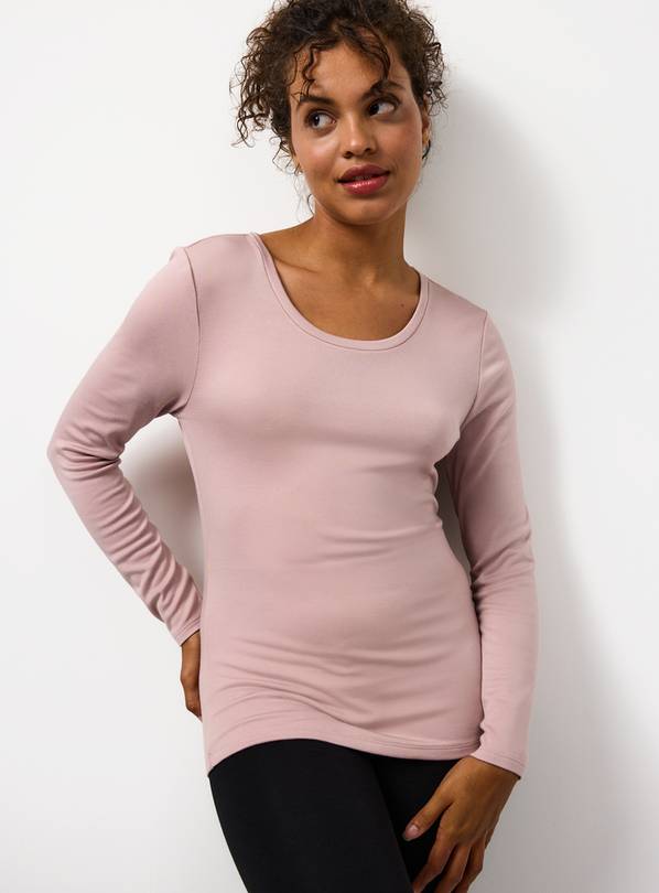 Pink Brushed Thermal Long Sleeve Top M