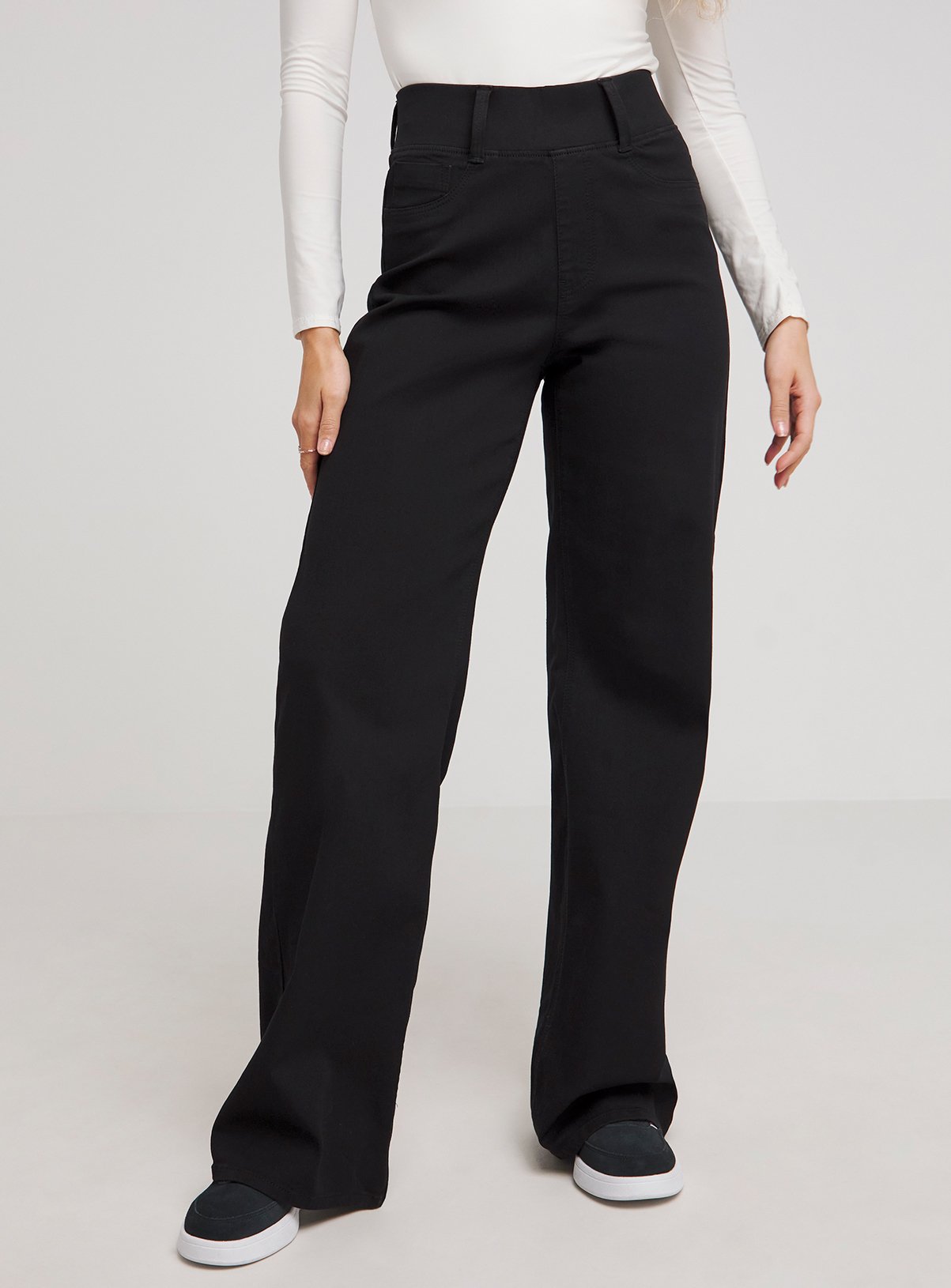 SIMPLY BE Wide Leg Pull On Jegging Black 16 - Image 3 thumbnail