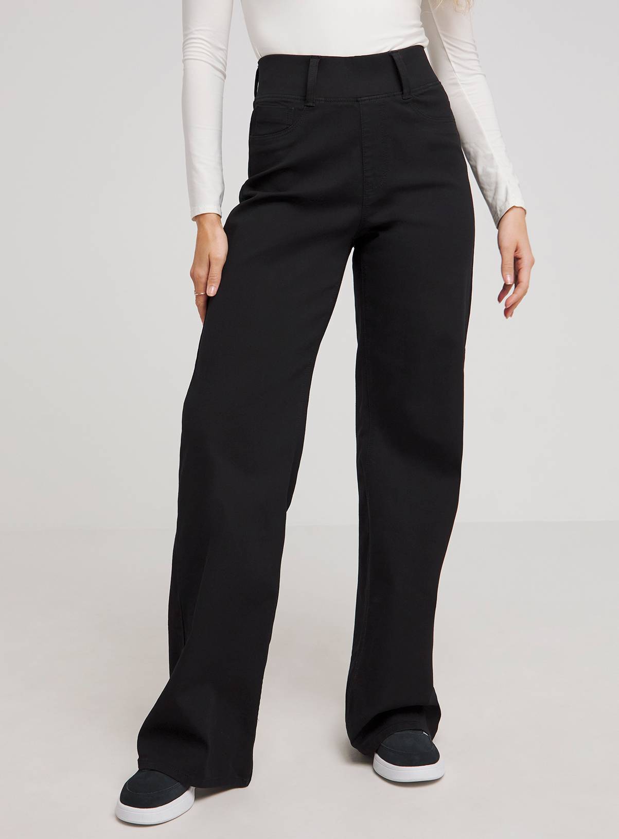 SIMPLY BE Wide Leg Pull On Jegging Black 16 - Image 3