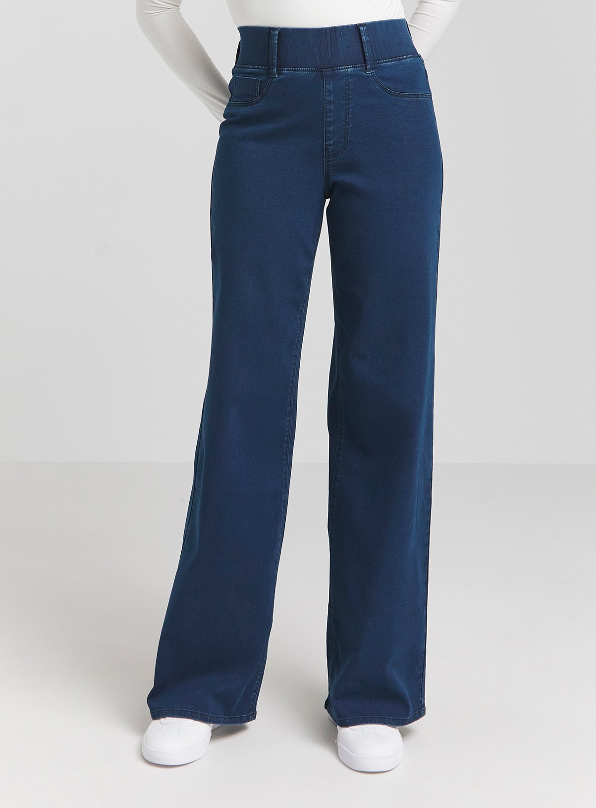 SIMPLY BE Wide Leg Pull On Jegging Indigo 16 - Image 3 thumbnail