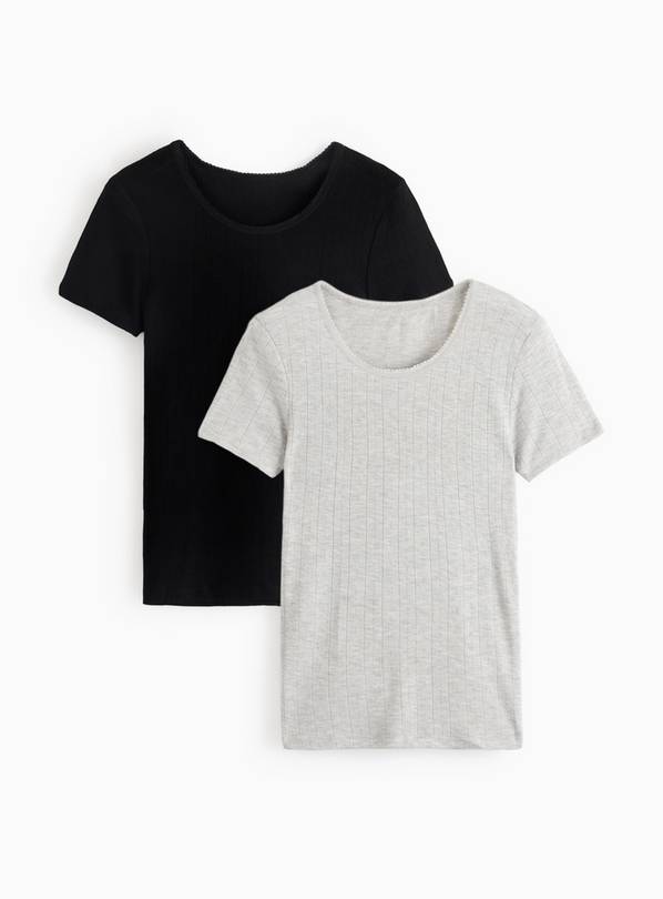 Maximum Warmth Pointelle Thermal Tops 2 Pack S