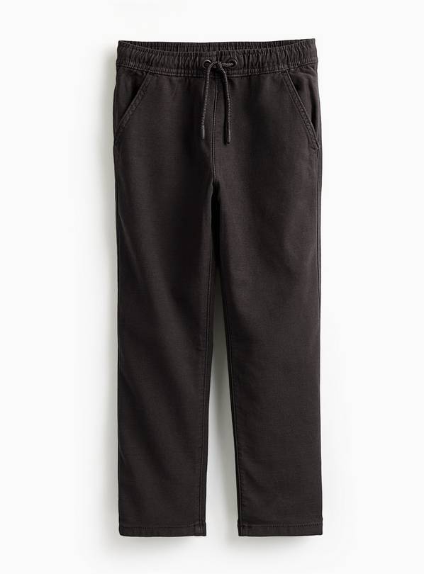 Black Stretch Drawstring Trousers 14 years