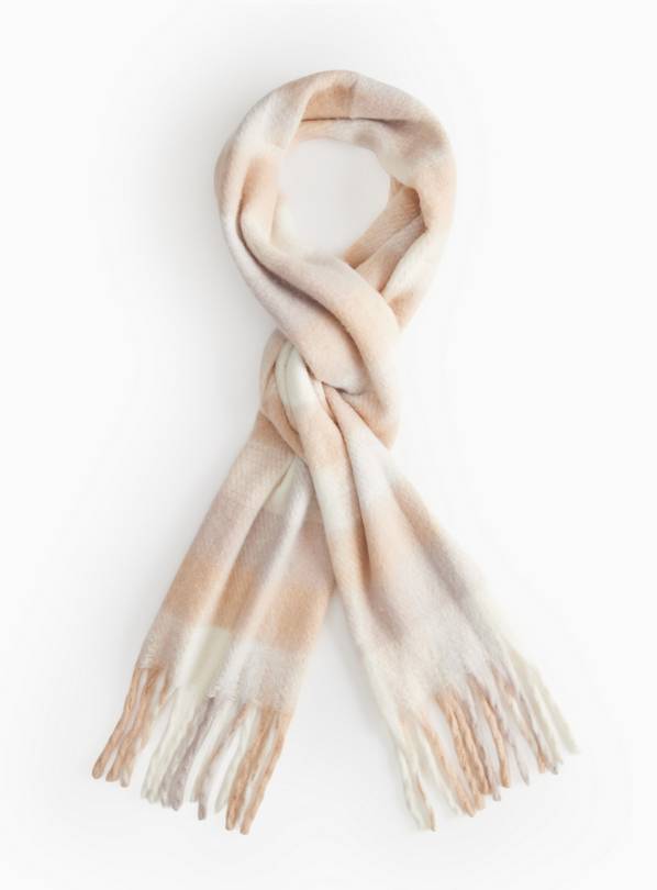Neutral Check Heavyweight Scarf One Size