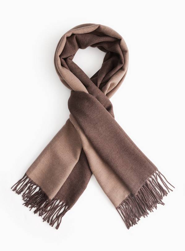Camel Midweight Tassel Scarf  One Size