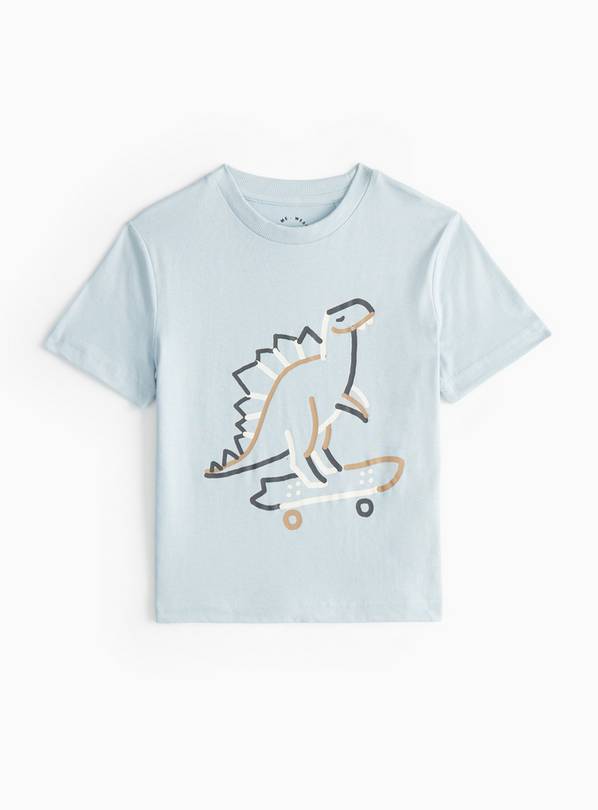 Blue Dino Printed T-Shirt 6-7 years