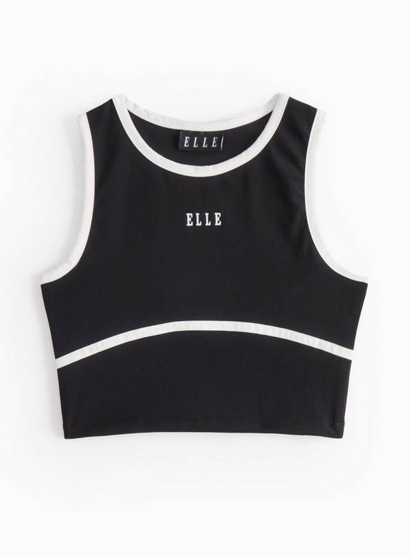 ELLE Black Contrast Panel Racer Vest 12 years