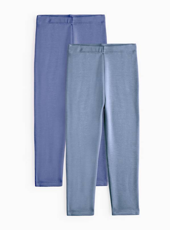 Blue Fleece Lined Leggings 2 Pack 3-4 years