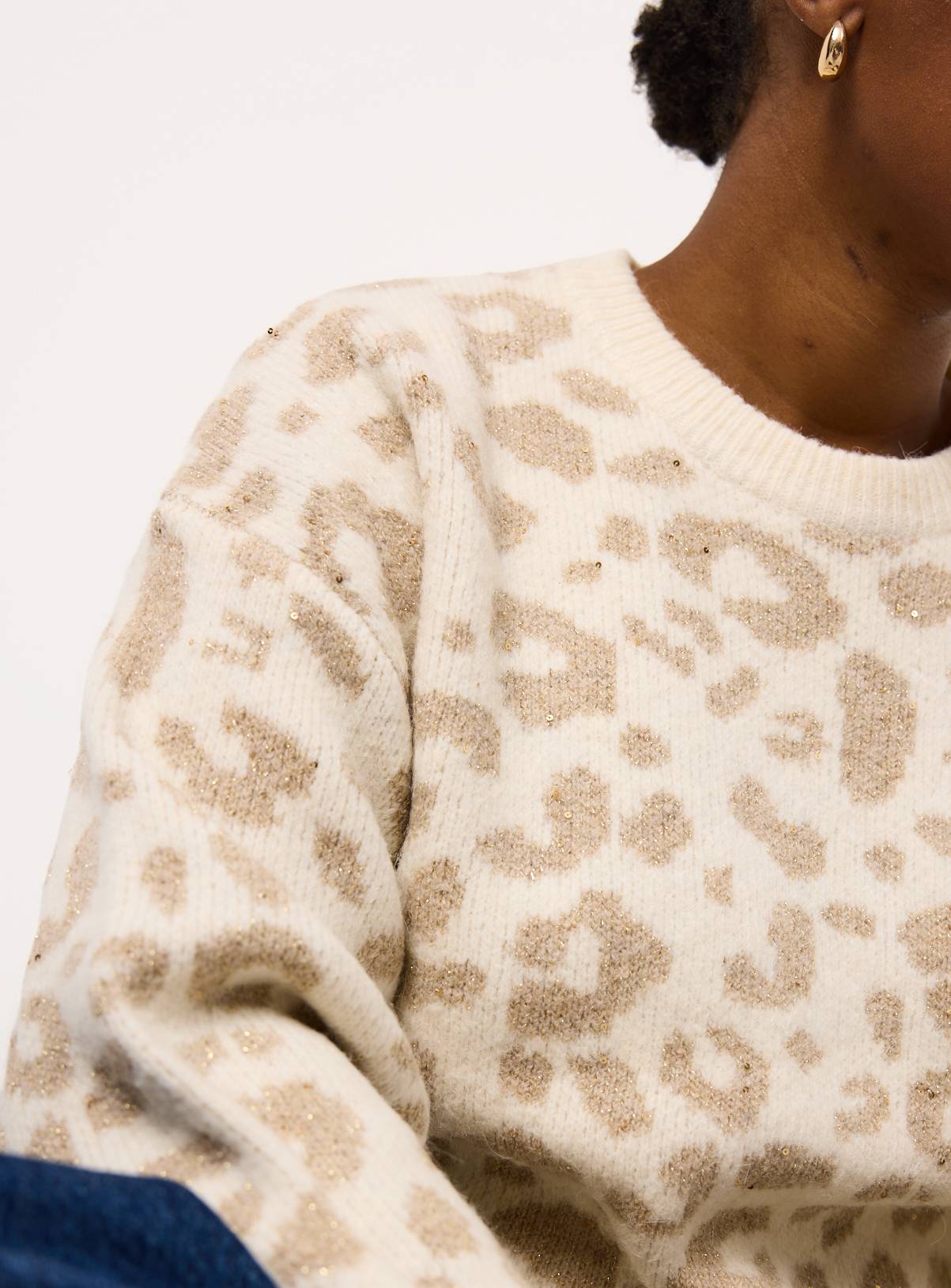 Cream Animal Print Sequin Jumper 14 - Image 3