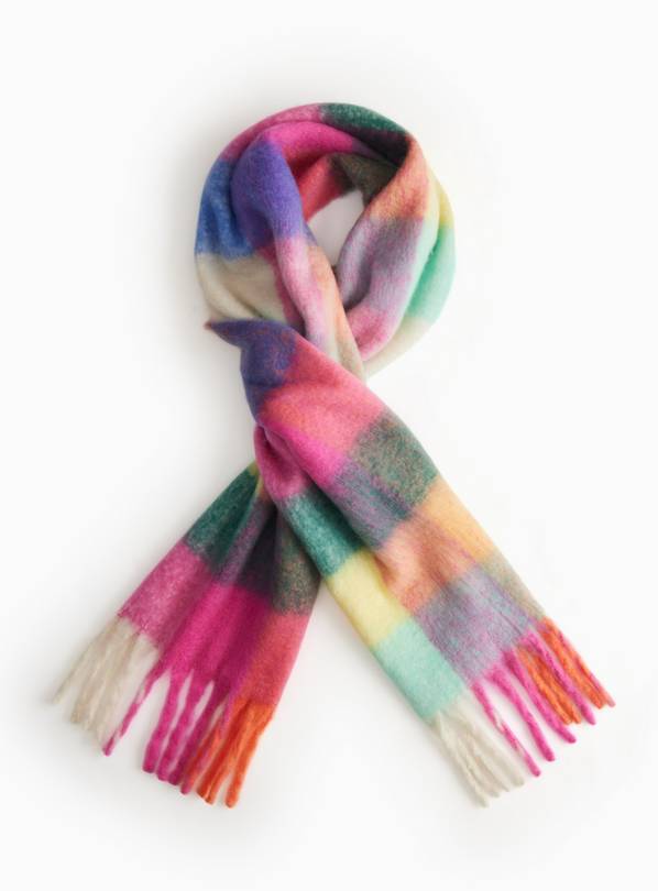Multi Check Printed Heavyweight Scarf One Size