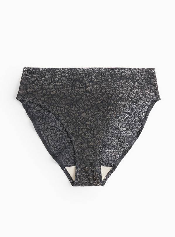 Flexform™ Black Lace High Leg Knickers 20