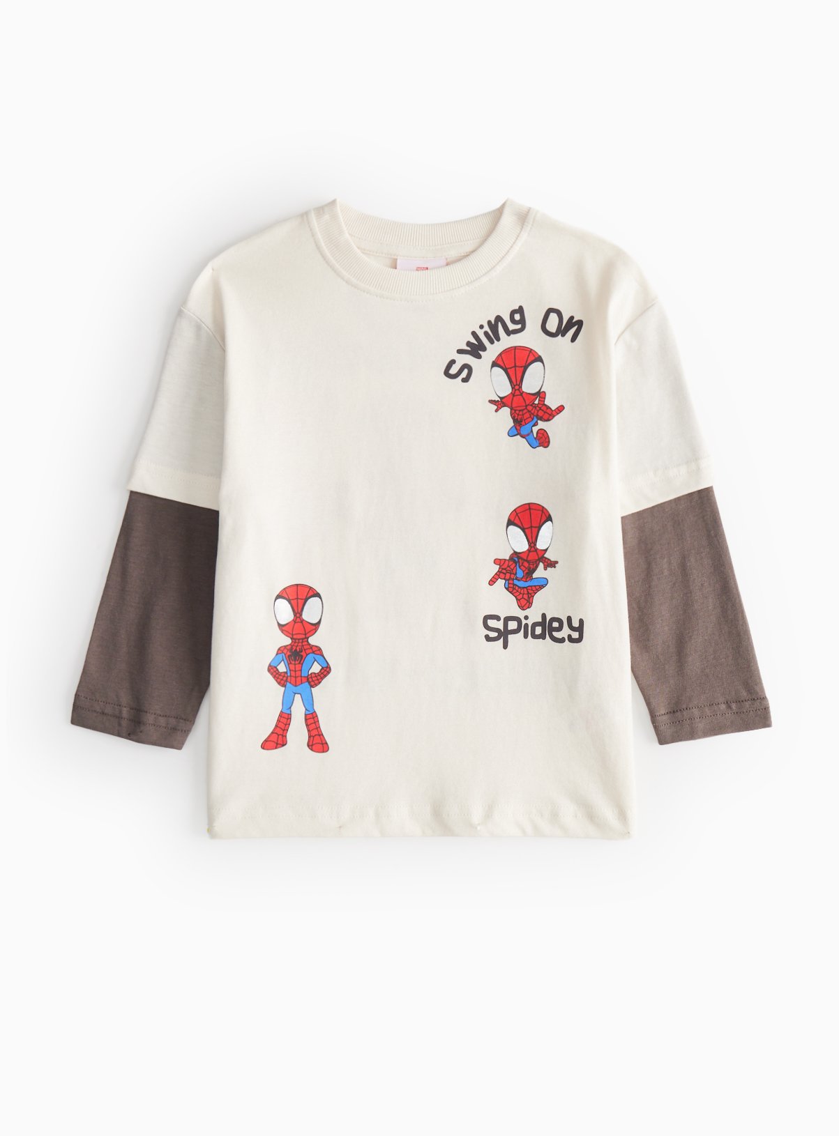 Cream Cream Disney Spider-Man Spidey T-Shirt (2-3 Years) - Disney Spiderman by Sainsbury's
