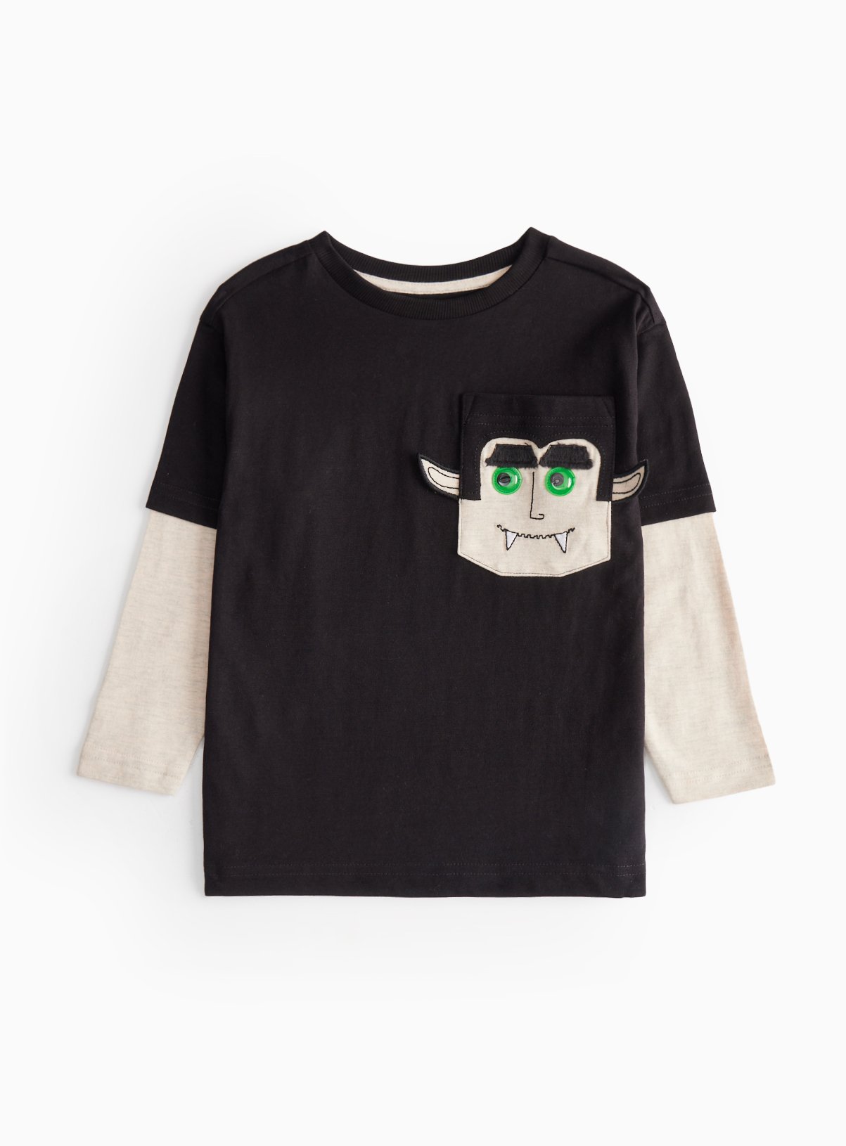 Black Black Mock Sleeve T-Shirt - Tu by Sainsbury's