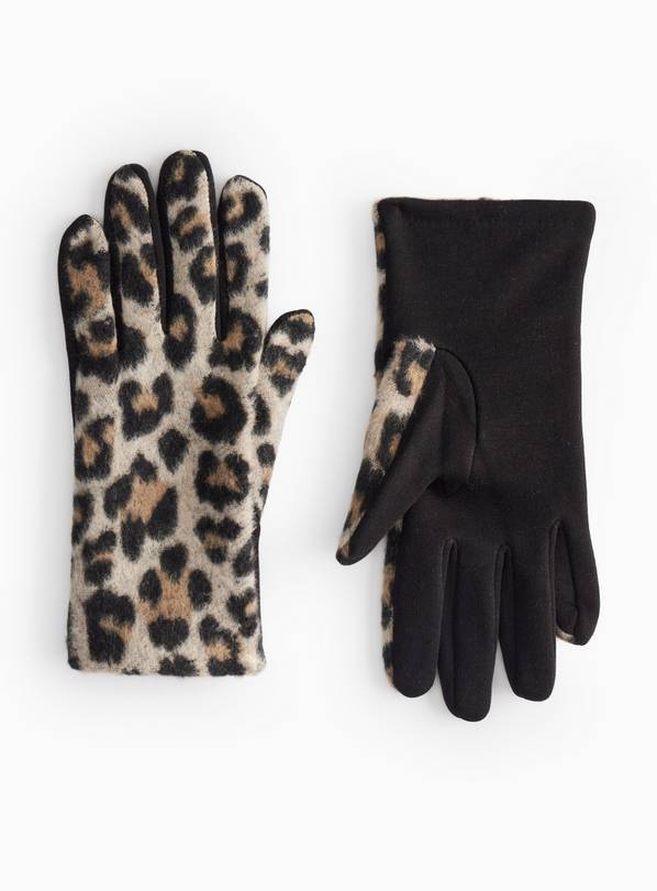 Leopard Print Gloves M
