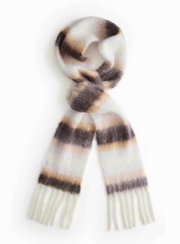 Multi Striped Tonal Heavyweight Scarf One Size