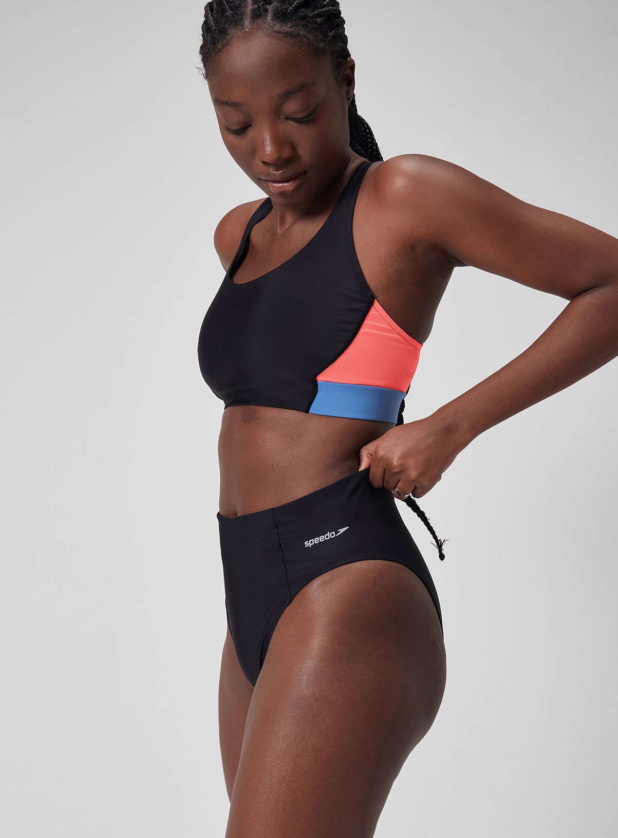 SPEEDO Solid Hi Waist Bikini Bottom XXS - Image 2 thumbnail