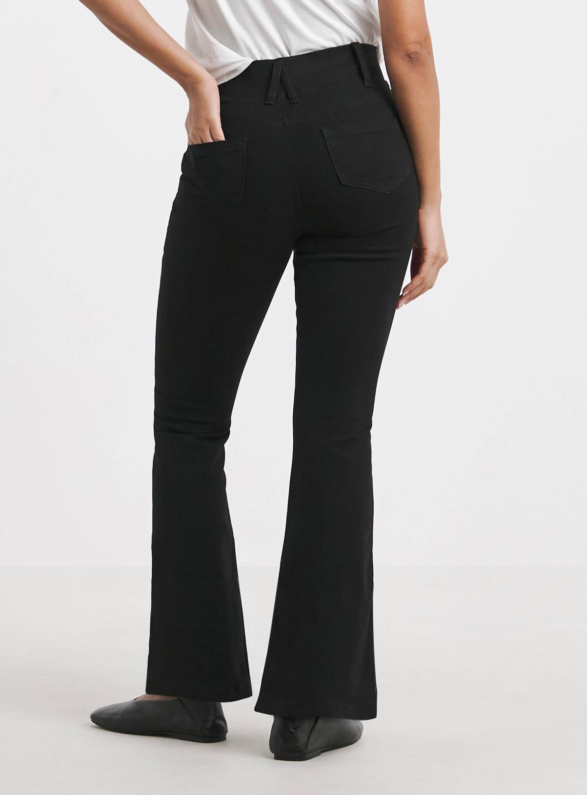 SIMPLY BE Flared Pull On Jegging Black 12S - Image 2