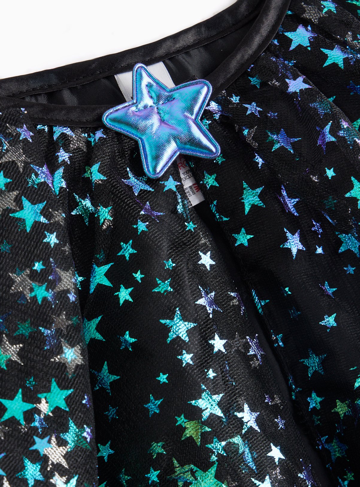 Star Printed Mesh Cape & Wand Set One Size - Image 4 thumbnail