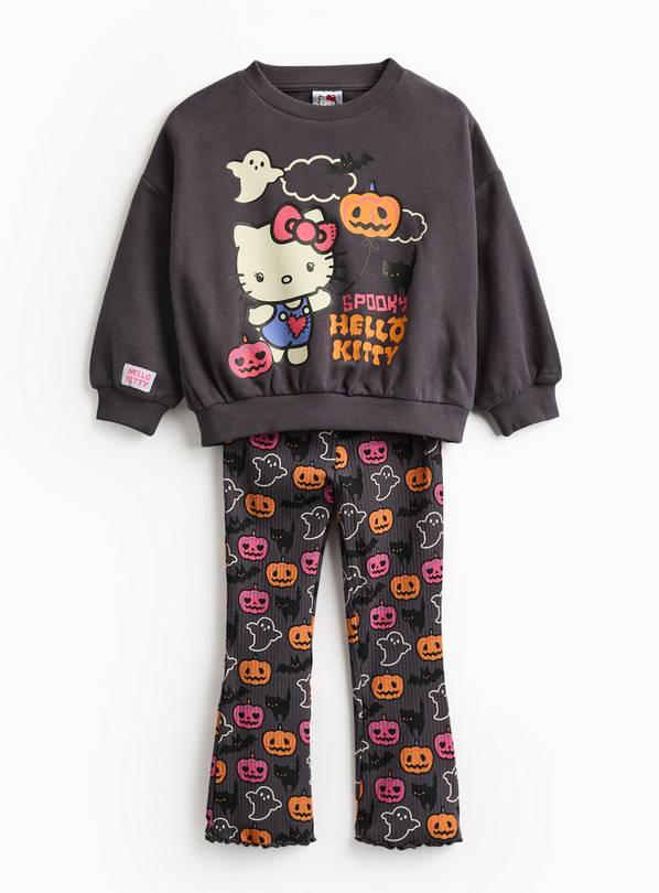 Hello Kitty Halloween Printed Sweatshirt & Flared Leggings  1-2 years