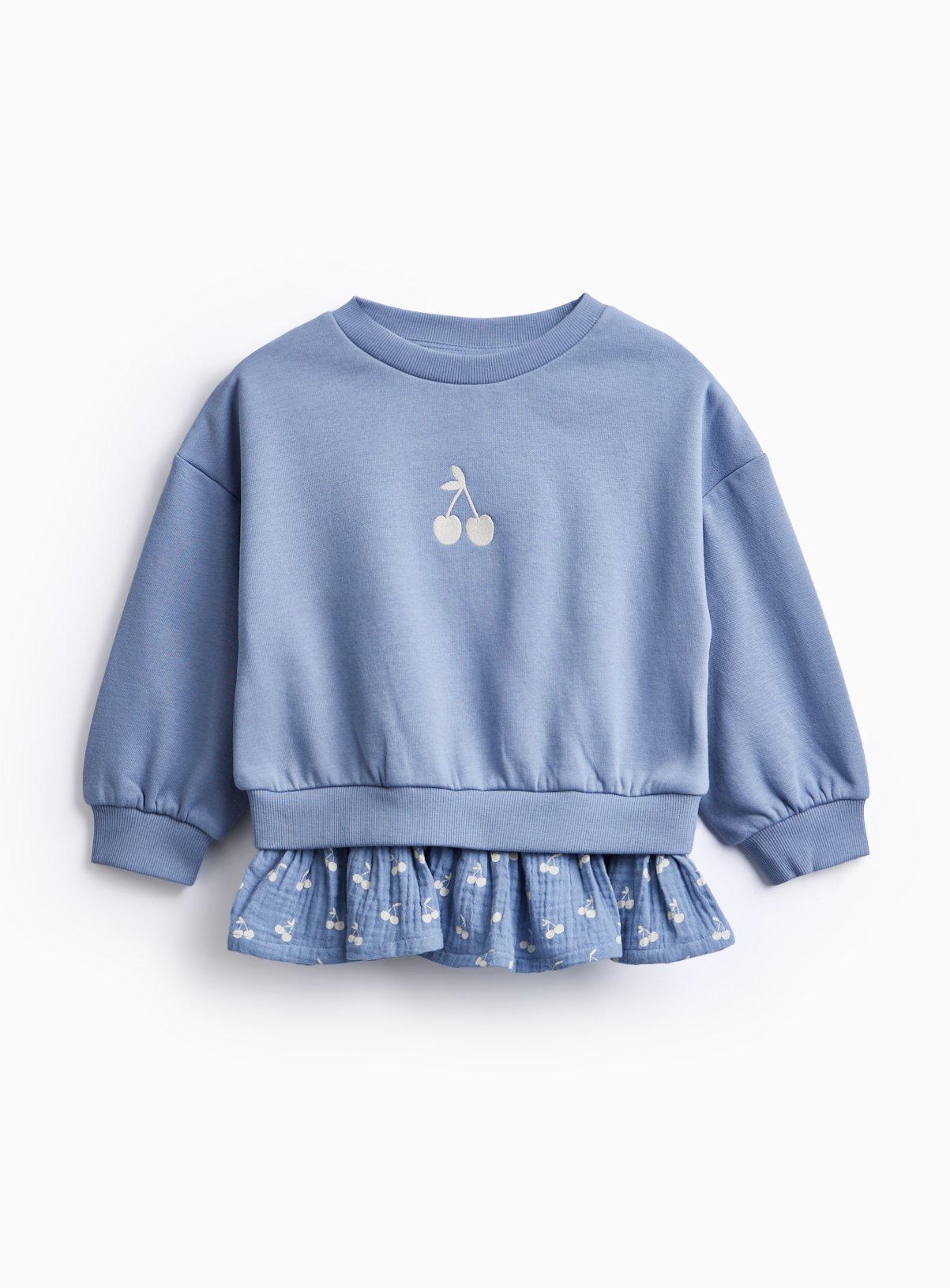 Blue Blue Mixed Cherry Print Crew Neck Sweatshirt - Tu by Sainsbury's
