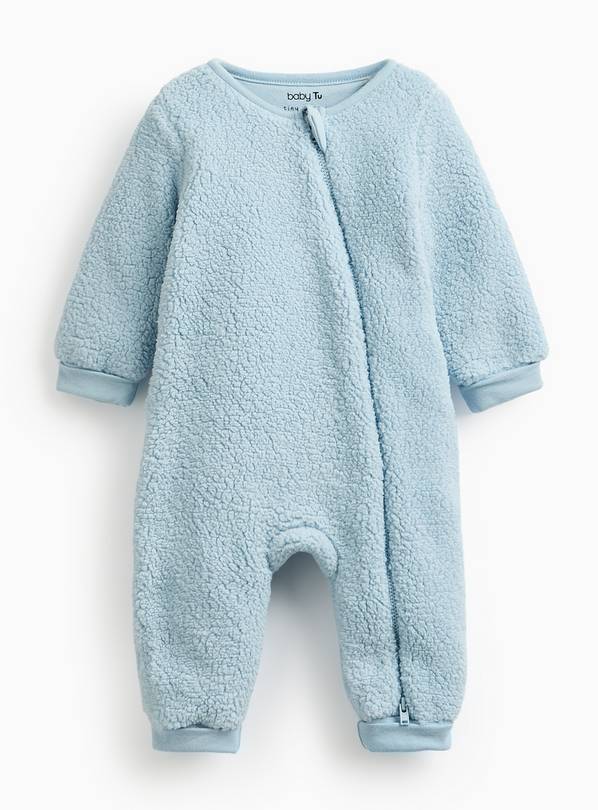 Blue Borg Fleece Zip Sleepsuit 9-12 months