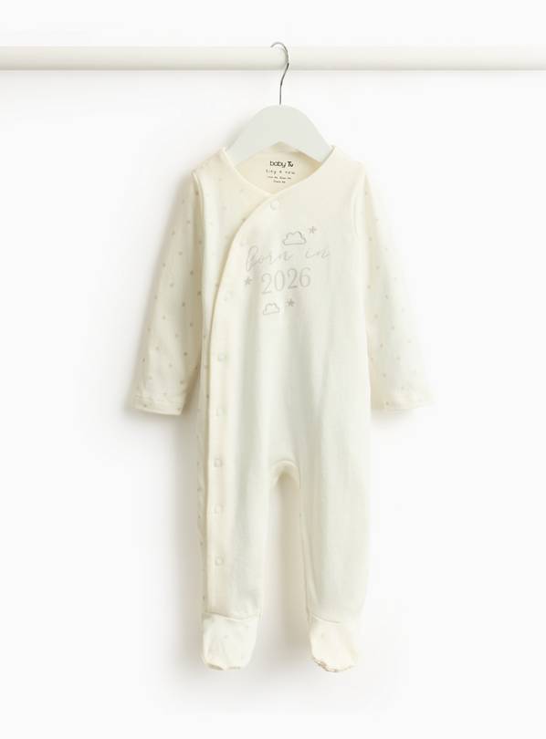 Born In 2026 Slogan Sleepsuit Up to 3 mths