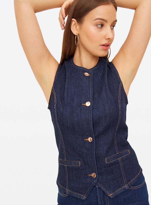Dark Denim Button Co-ord Waistcoat 18