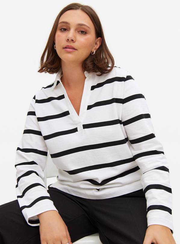 White Striped Rugby Shirt 26