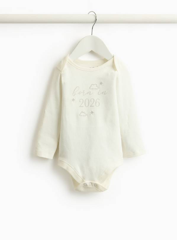 Born In 2026 Slogan Bodysuit 3-6 months