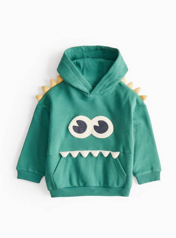 Bright Green Monster Hoodie 6-7 years