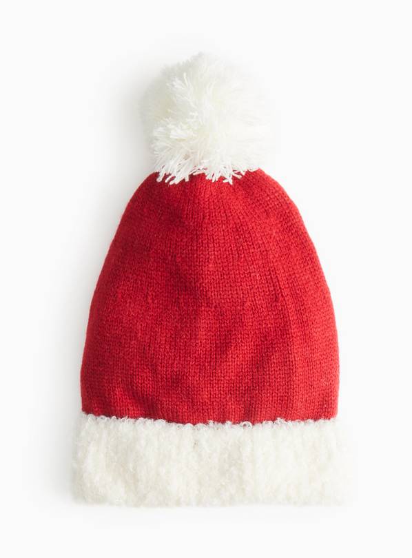 Red Knitted Christmas Santa Hat  1-2 years