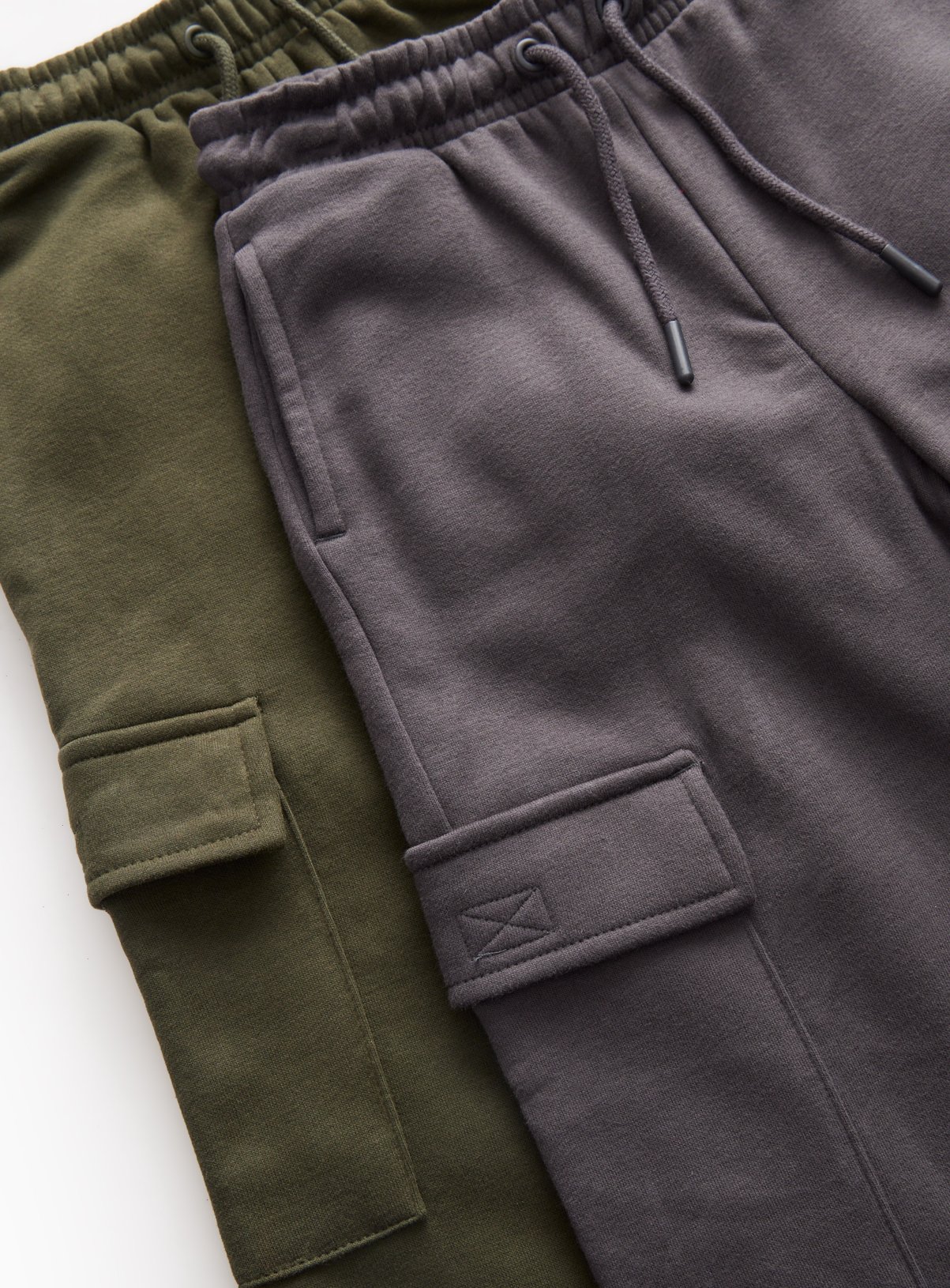 Khaki & Charcoal Cargo Joggers 2 Pack 9 years - Image 2 thumbnail