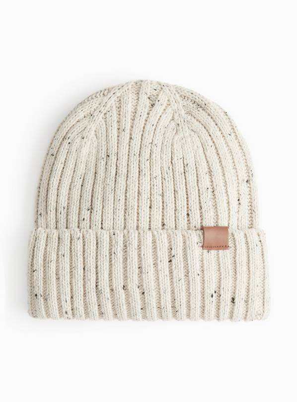 Oatmeal Neppy Knitted Beanie 6-9 years
