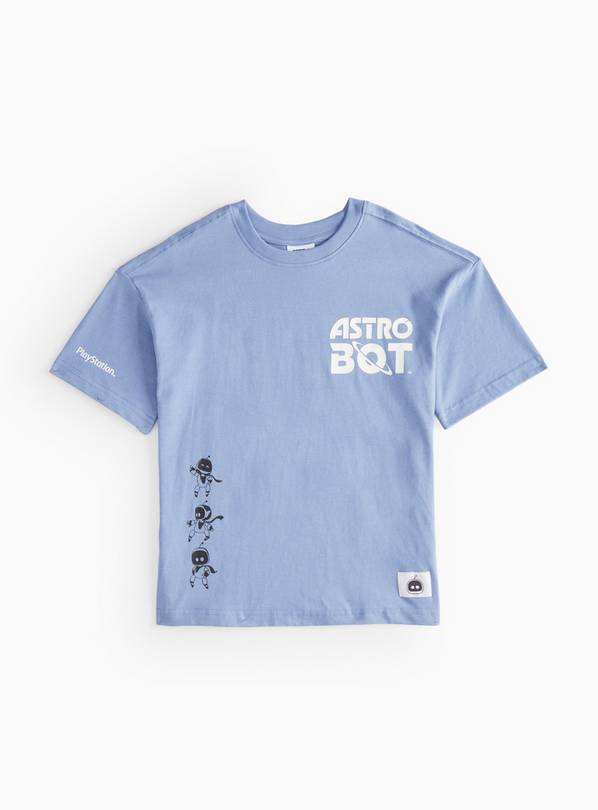 Blue Astro Bot Graphic Print T-Shirt 8 years